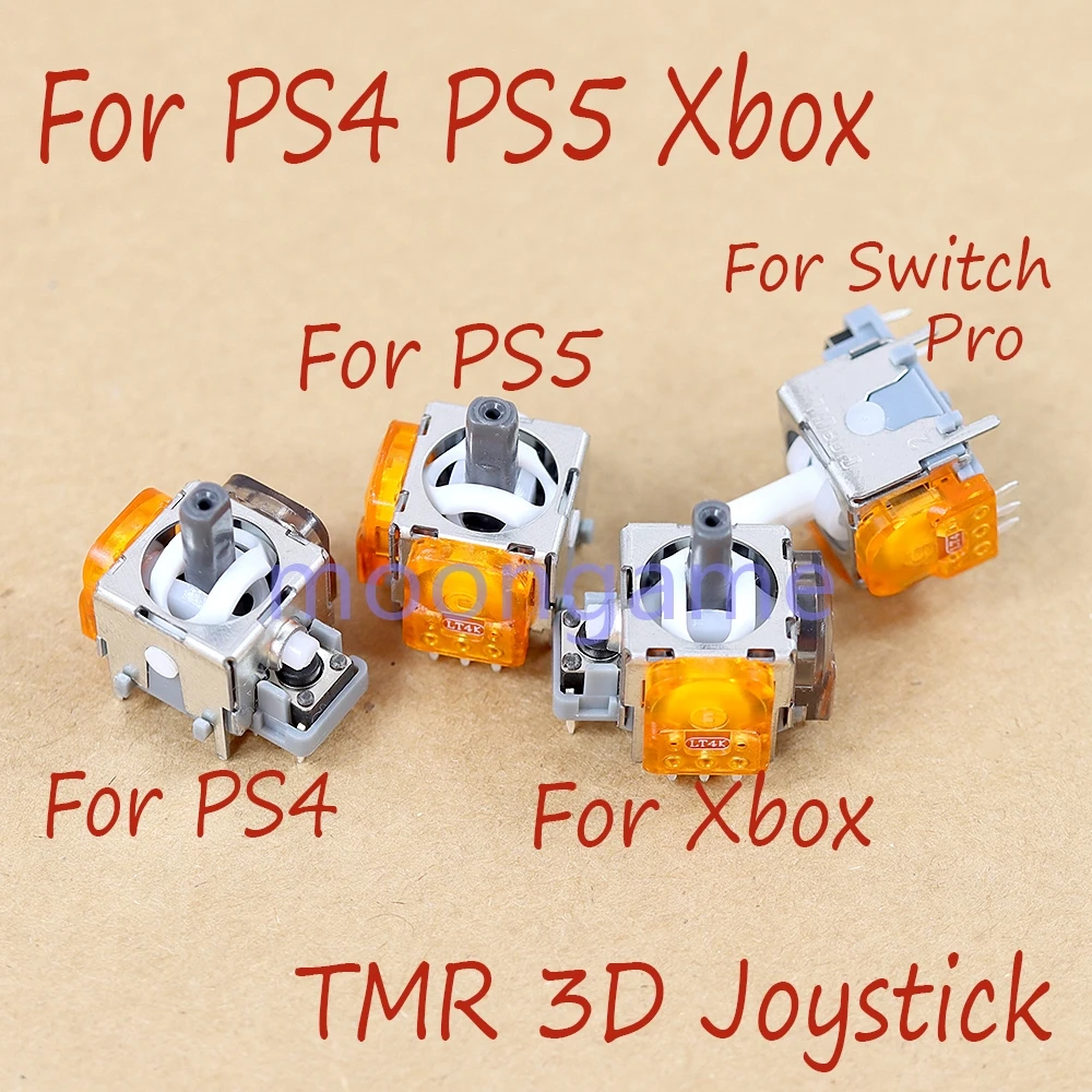 2pcs For PS4 PS5 Xbox One Series Switch Pro Controller 3D Analog Rocker Thumbstick TMR Electromagnetic Joystick