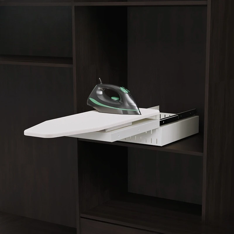 Wardrobe, ironing board, household cloakroom, foldable ironing board, hidden cabinet, electric iron rack, buffer