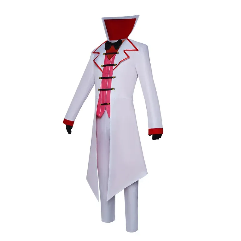Anime Hotel Morningstar Cosplay Hazbin Lucifer Cosplay disfraz peluca traje blanco diablo infierno Halloween adulto niño hombres disfraz