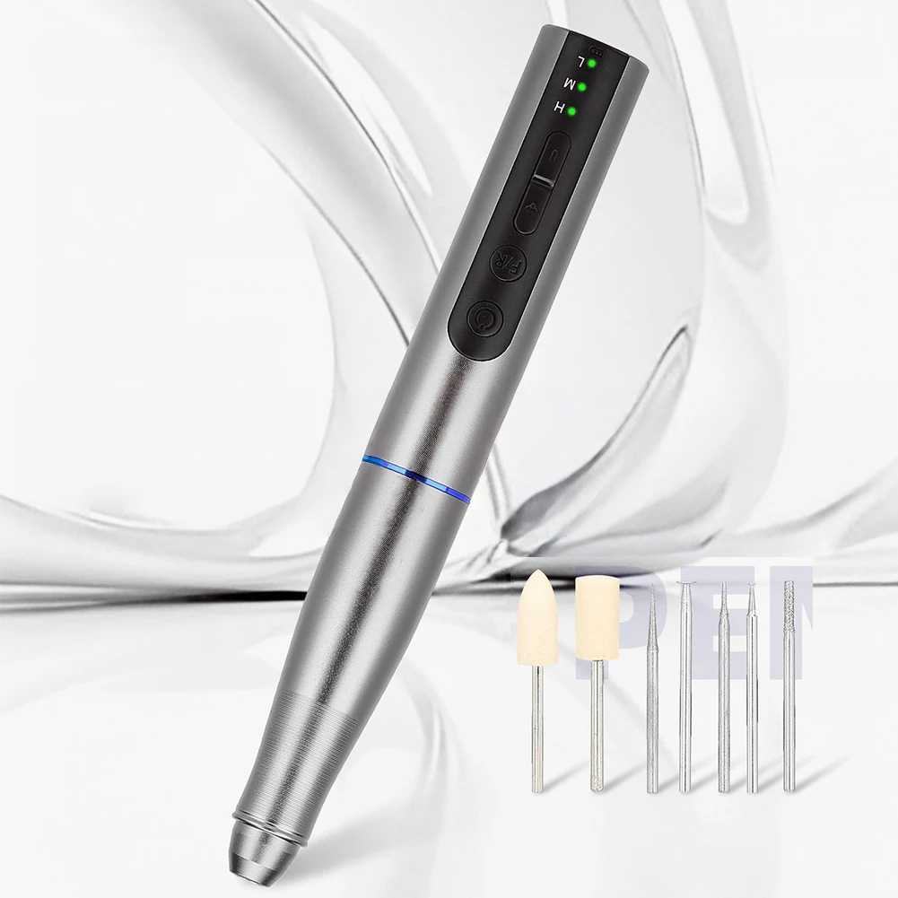 Compact Electric Sanding Pen 3 Speed Adjustable 10W 3.7V with 7 Bits for IC Circuit Board Cutting and Touchscreen Repair