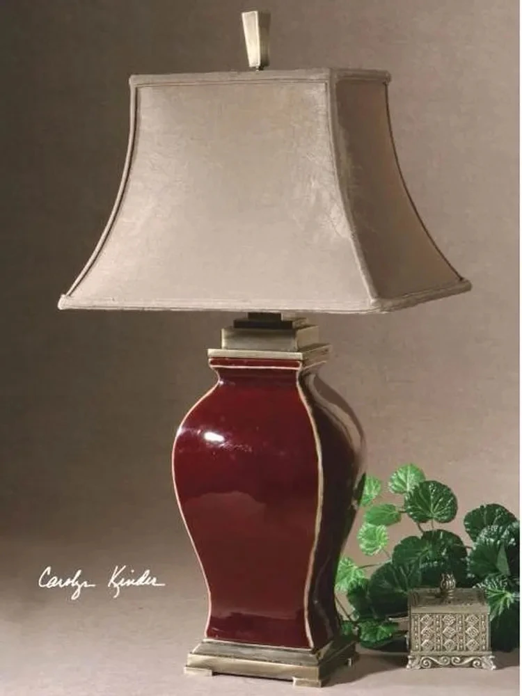 Classical Ice Cracked Porcelain Table Lamp Colorful Glazed Ceramic Fabric Shade Study Bedside Floor Side Table Living Room Lamp