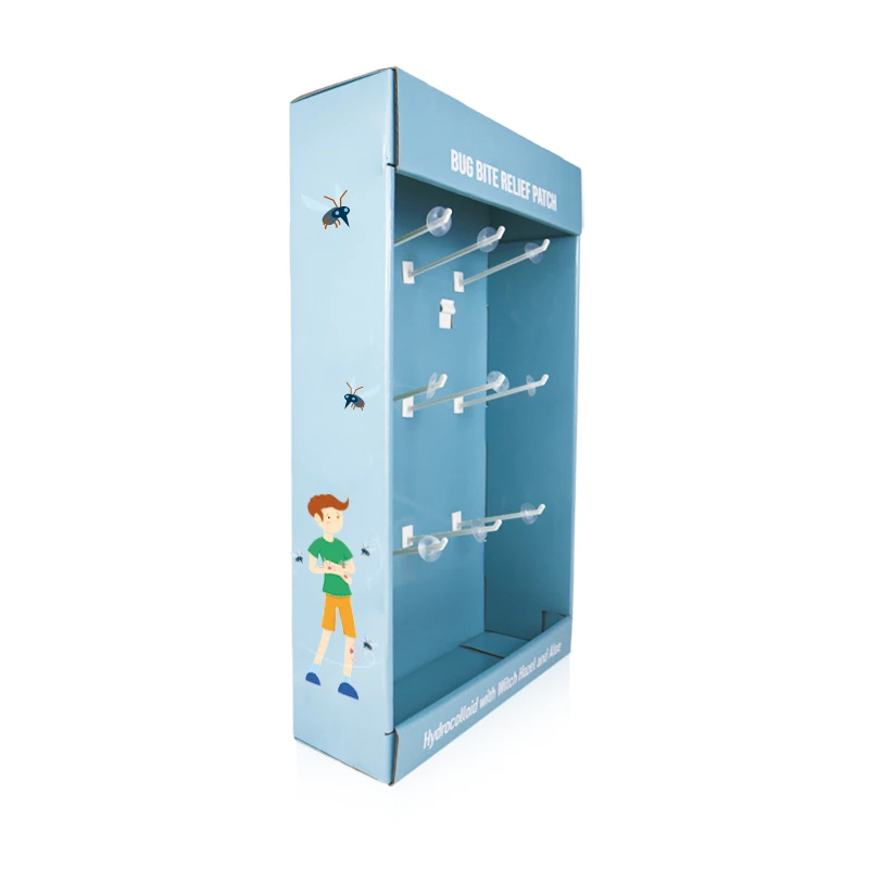 custom.Cardboard Custom Wall Display Stand Supermarket Use Multi-functional Lightweight Hanging Shelf Plastic H