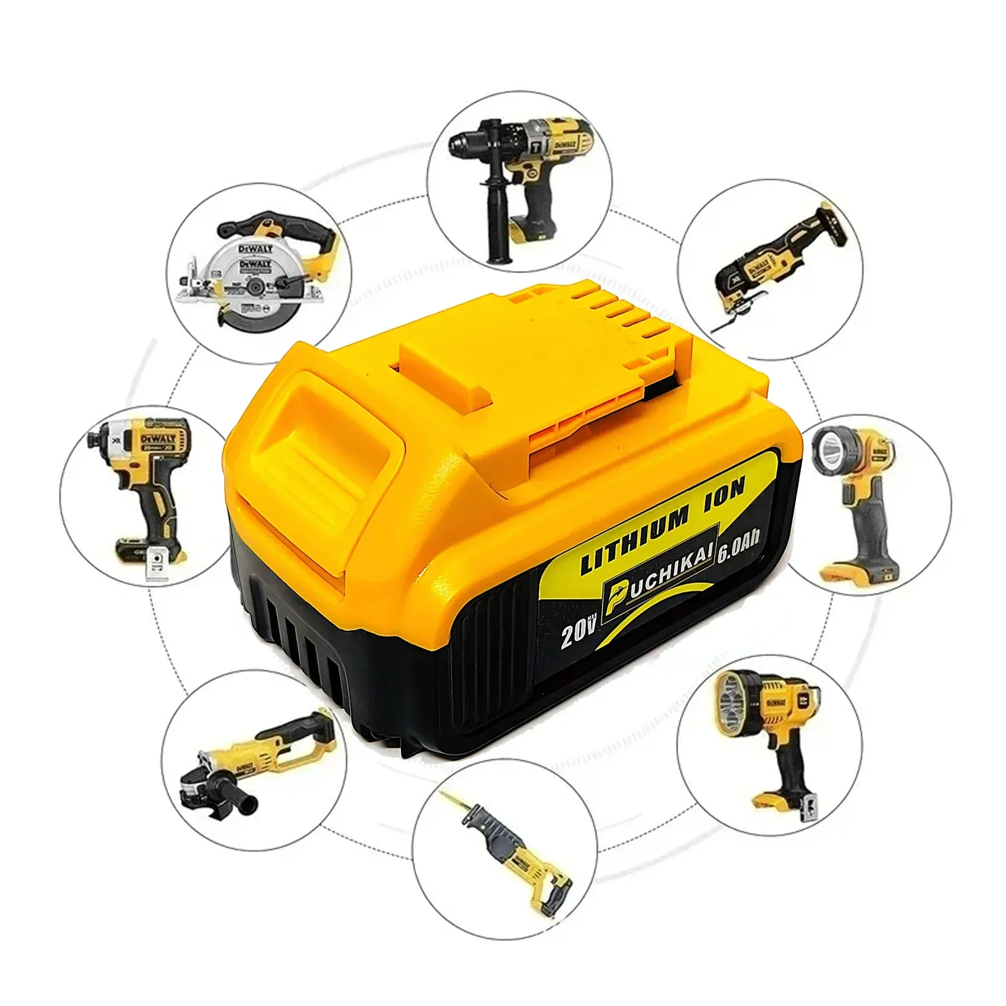 

100% actual capacity backup battery, suitable for Dewalt original equipment 18V-20V lithium battery, DCB200, DCB184