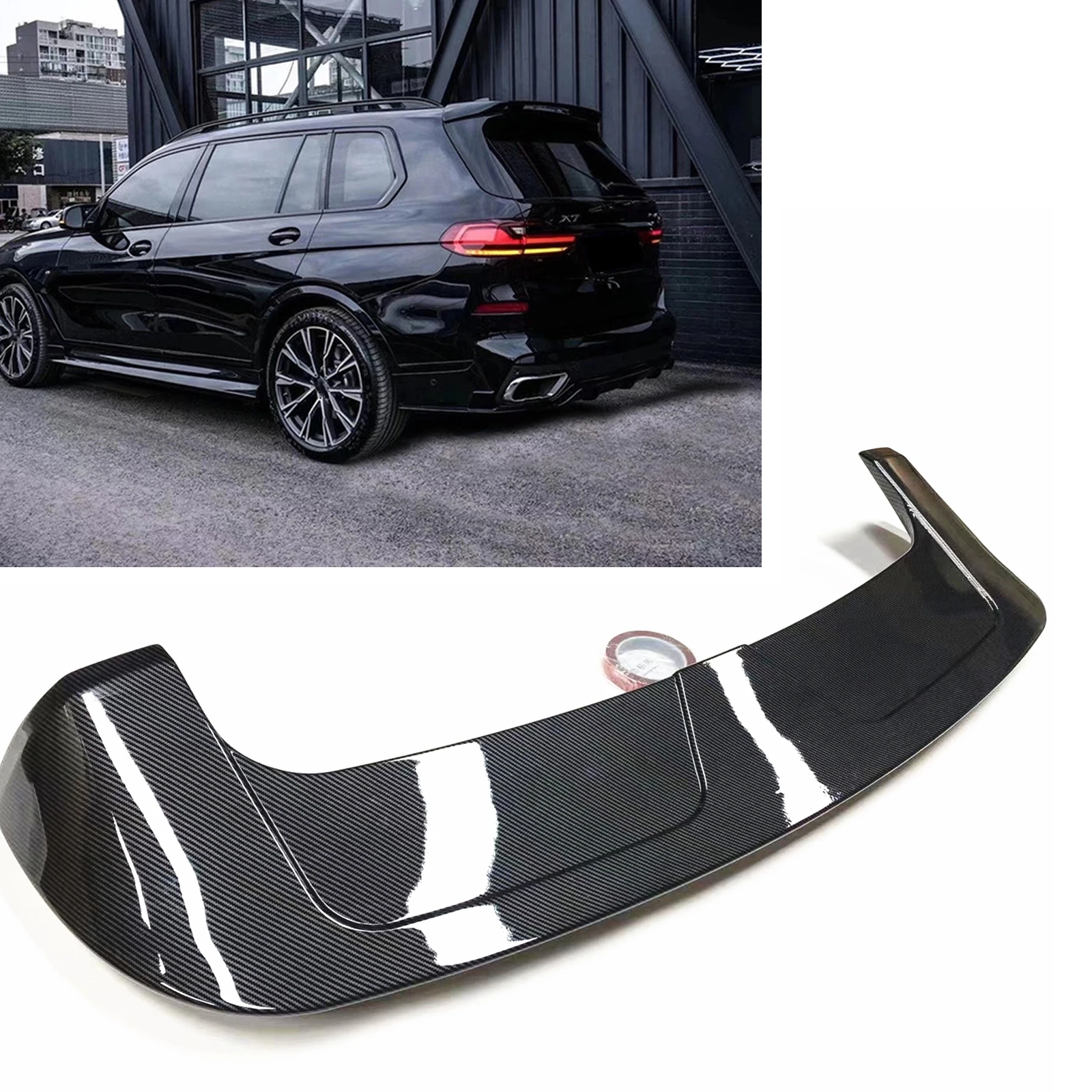 

Car Rear Spoiler Lip Roof Wing Trunk Decklid Flap Lid Window Tailgate Splitter Boot For BMW G07 X7 2019 2020 2021 2022 2023 2024