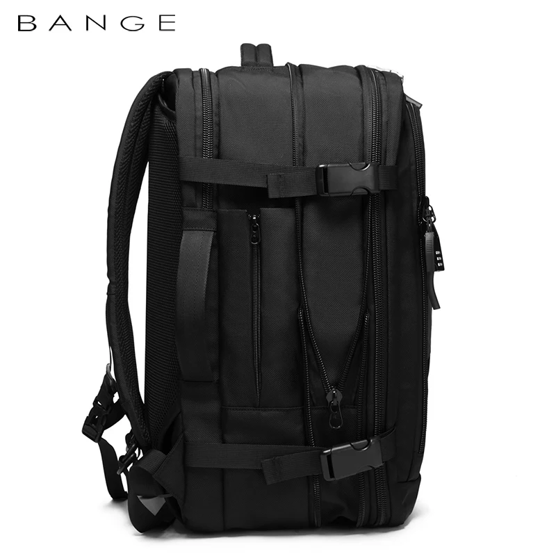 BANGE 22 inch Laptop Backpack 45L Expandable Large Capacity Travel Backpack Men Travel FAA Flight Approved Weekender Bag for Men