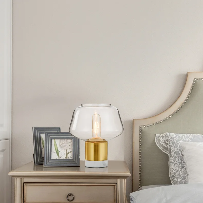 Factory Direct Contemporary Indoor Glass study desk table Light Glass Living Room Background Table lamp