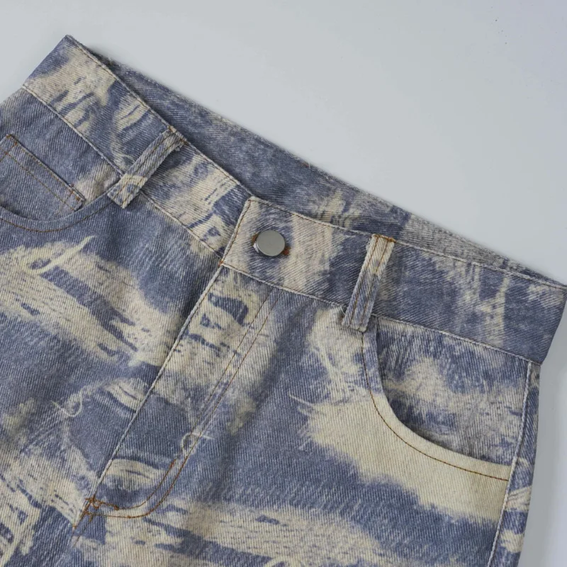 Pantalones vaqueros con múltiples bolsillos para hombre, ropa de calle holgada, informal, Vintage, Y2K