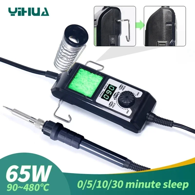 YIHUA 908D-II Portable Soldering Iron Anti Static Thermostat Electric Soldering Iron For Mobile Phone PCB Board Repair Welding