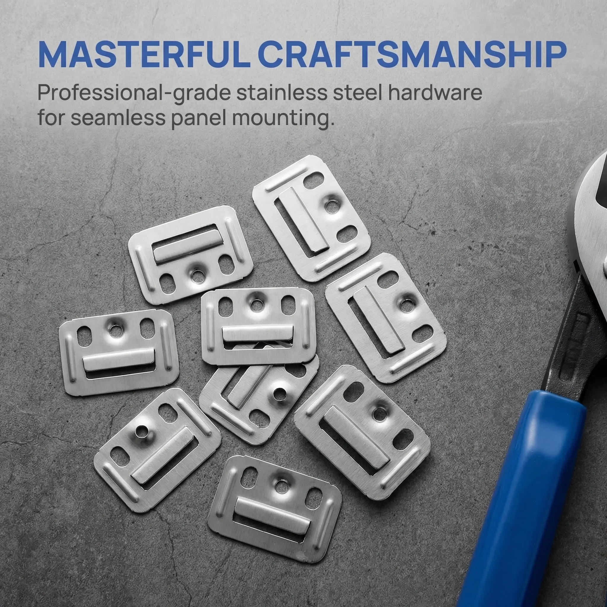 150Pcs Wall Panel Buckles Stainless Steel Integrated Mounting Clips Furniture Fixing Pieces Panel Clamp Installation