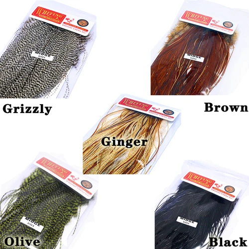 Imagen 2 del producto Plumas naturales y teñidas para atar moscas, 10 plumas, tamaño midge, 9-11 pulgadas de largo