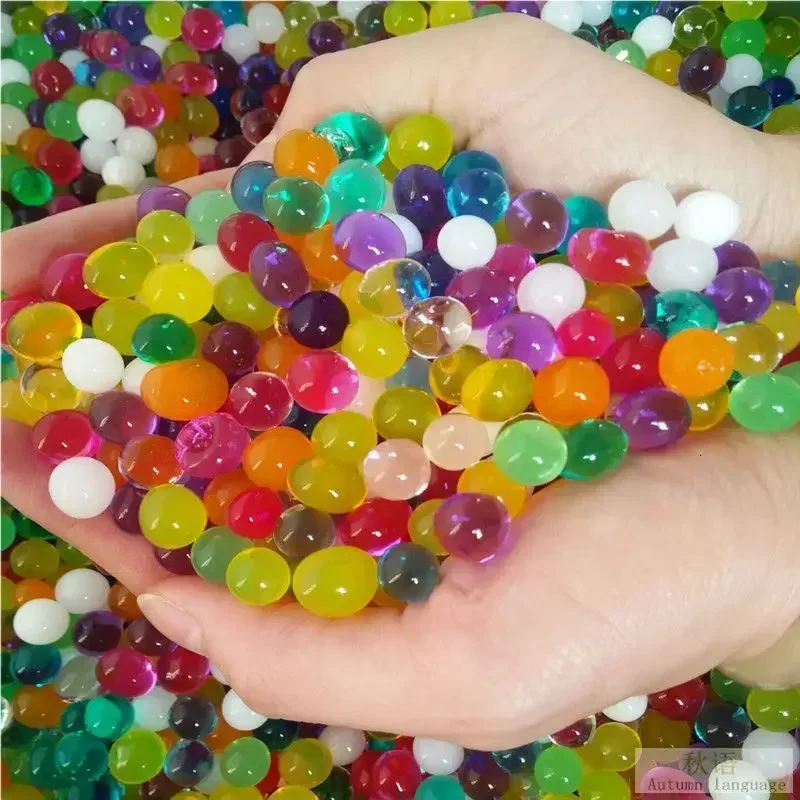 Hot Sale 10000PCS/lot Water Beads Pearl Shaped Crystal Soil Water Beads Mud Grow Magic Jelly Balls Wedding Home Decor Hydrogel