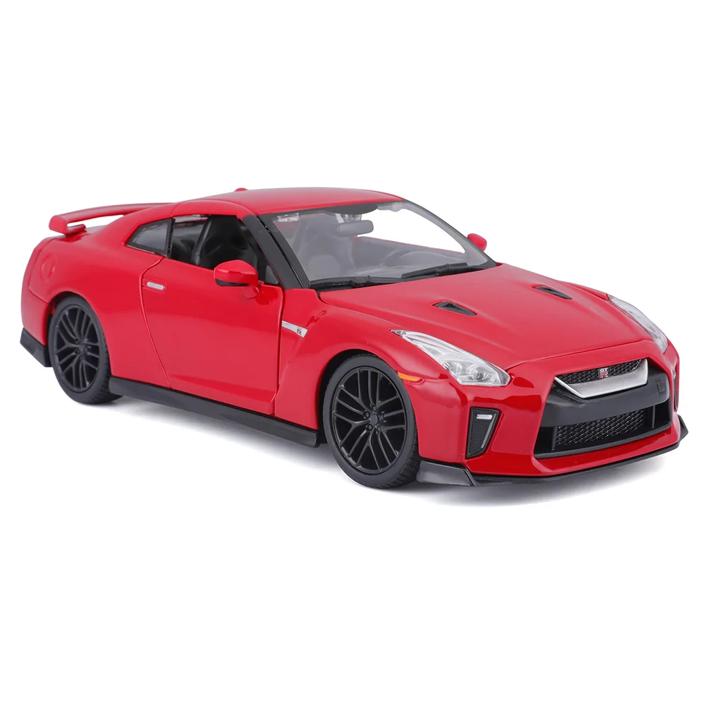 Bburago-Nissan Ares GT-R Carro De Corrida De Liga, Modelo De Veículo De Luxo, Diecast Pull Back Cars, Coleção De Brinquedos Presente, 2017, 1:24