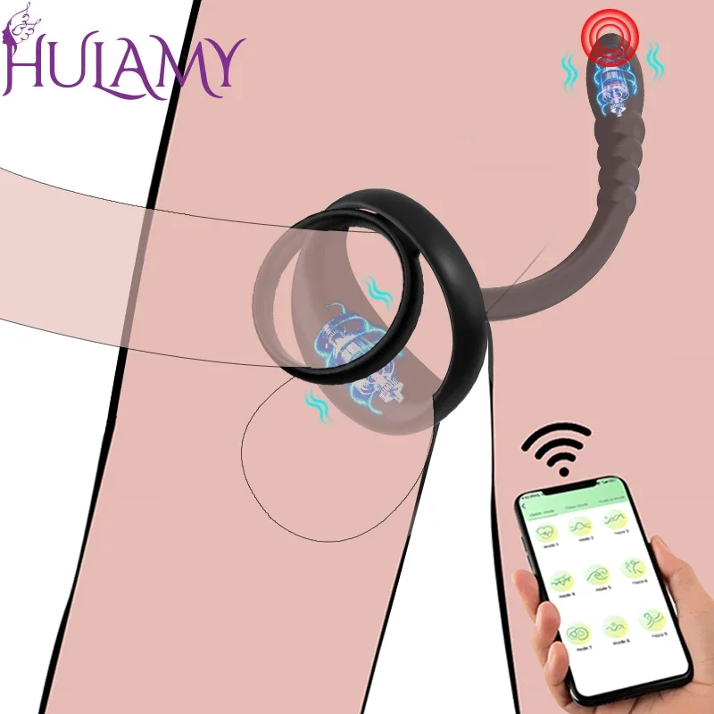 HULAMY-vibrador Anal con Control remoto por aplicación para hombres, masajeador de próstata, estimulador de tapón Anal, masturbador masculino,