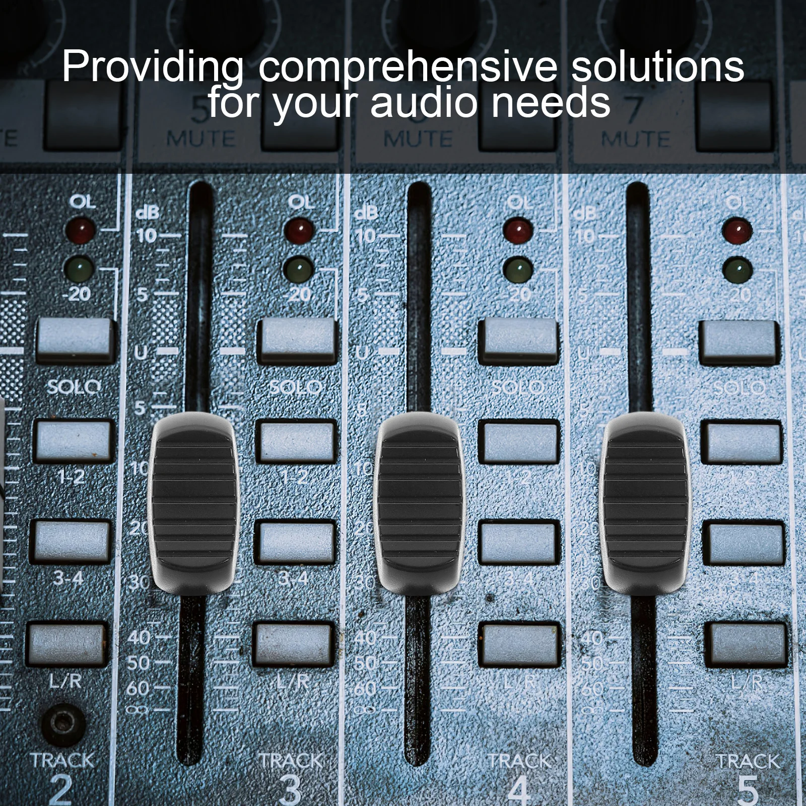 5Sets Precision Control 35mm Fader Singlechannel Straight Sliding Potentiometer Mixer Knobs Caps Replacement Mixer Slider