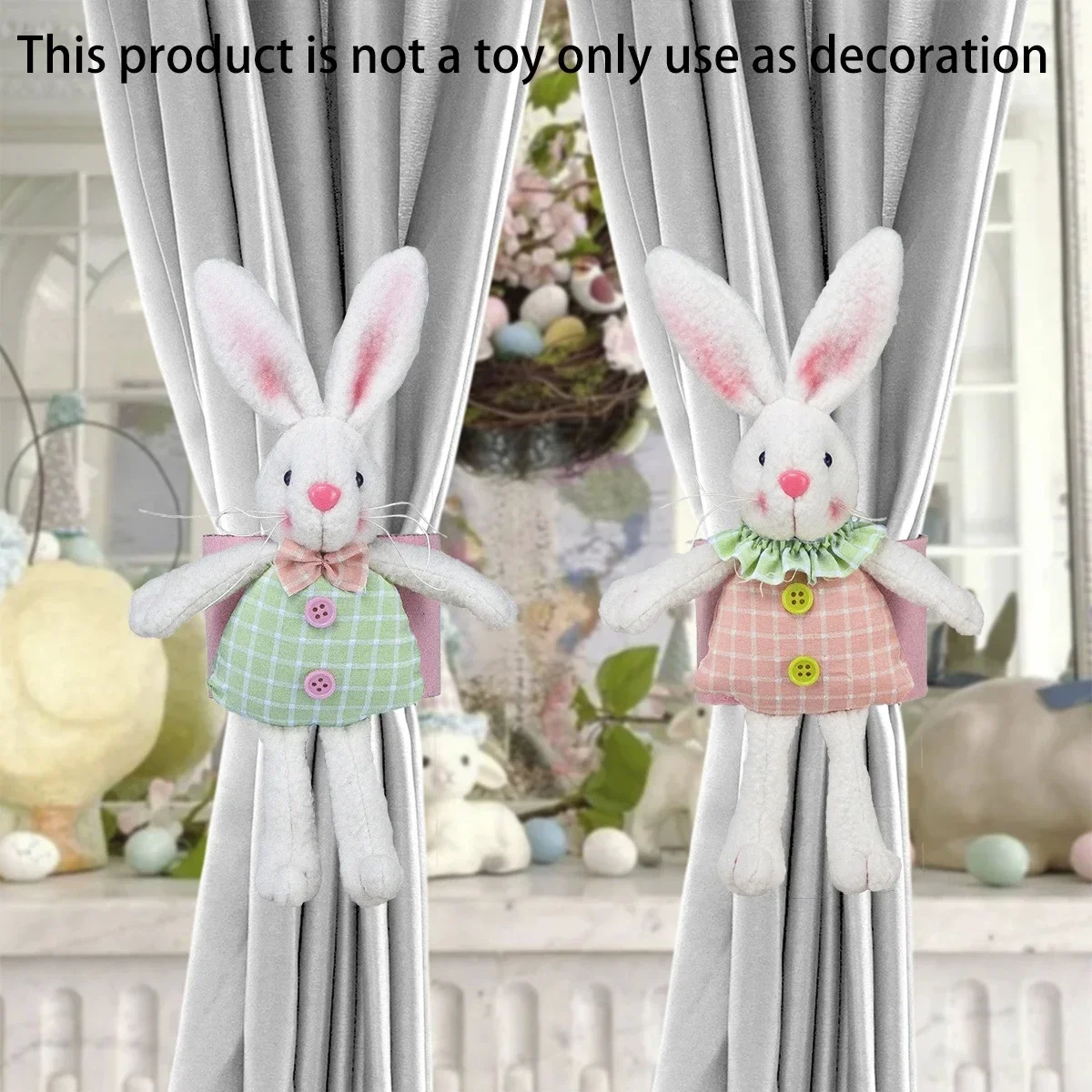 

Easter Cloth Rabbit Refrigerator Protective Cover Kitchen Appliances Door Handle Gloves Decoration Easter Decoration Embroidery