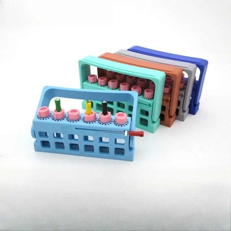 6-Hole Endodontic File Counter and Measuring Stand – Autoclavable Dental Instrument Organizer