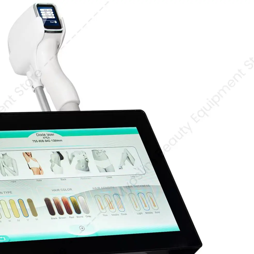 HOT Function 808nm Diode Laser Hair Removal Machine Picosecond Lase Q Switch ND YAG Machine Ice Cooling Permanent Depilation