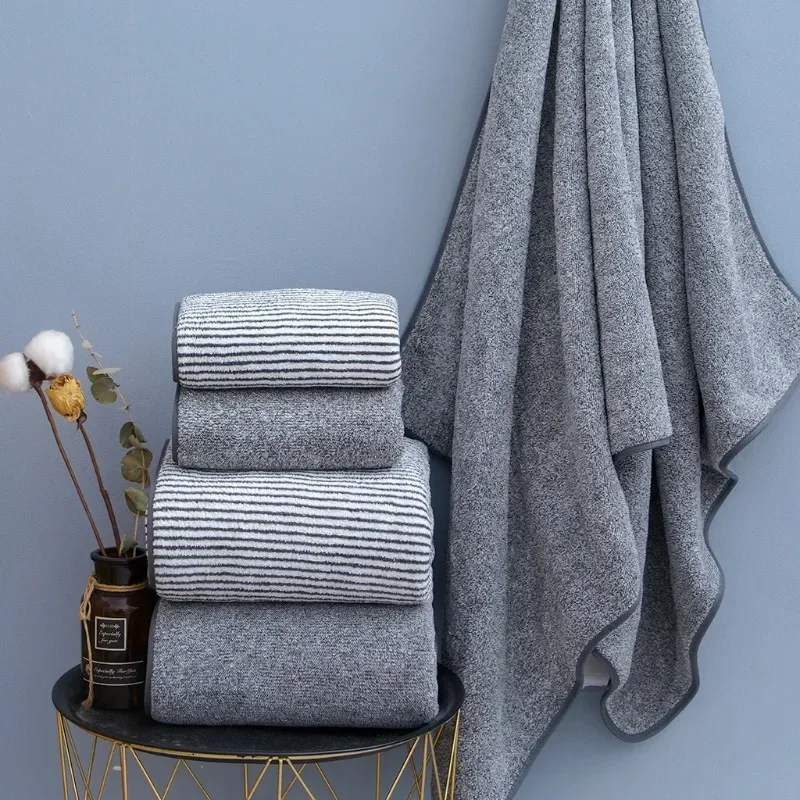 Thickened Bath Towels for The Body Microfiber Towel Soft and Absorbent Washcloths for Hand Face Bath Spa Yoga Fitness Home