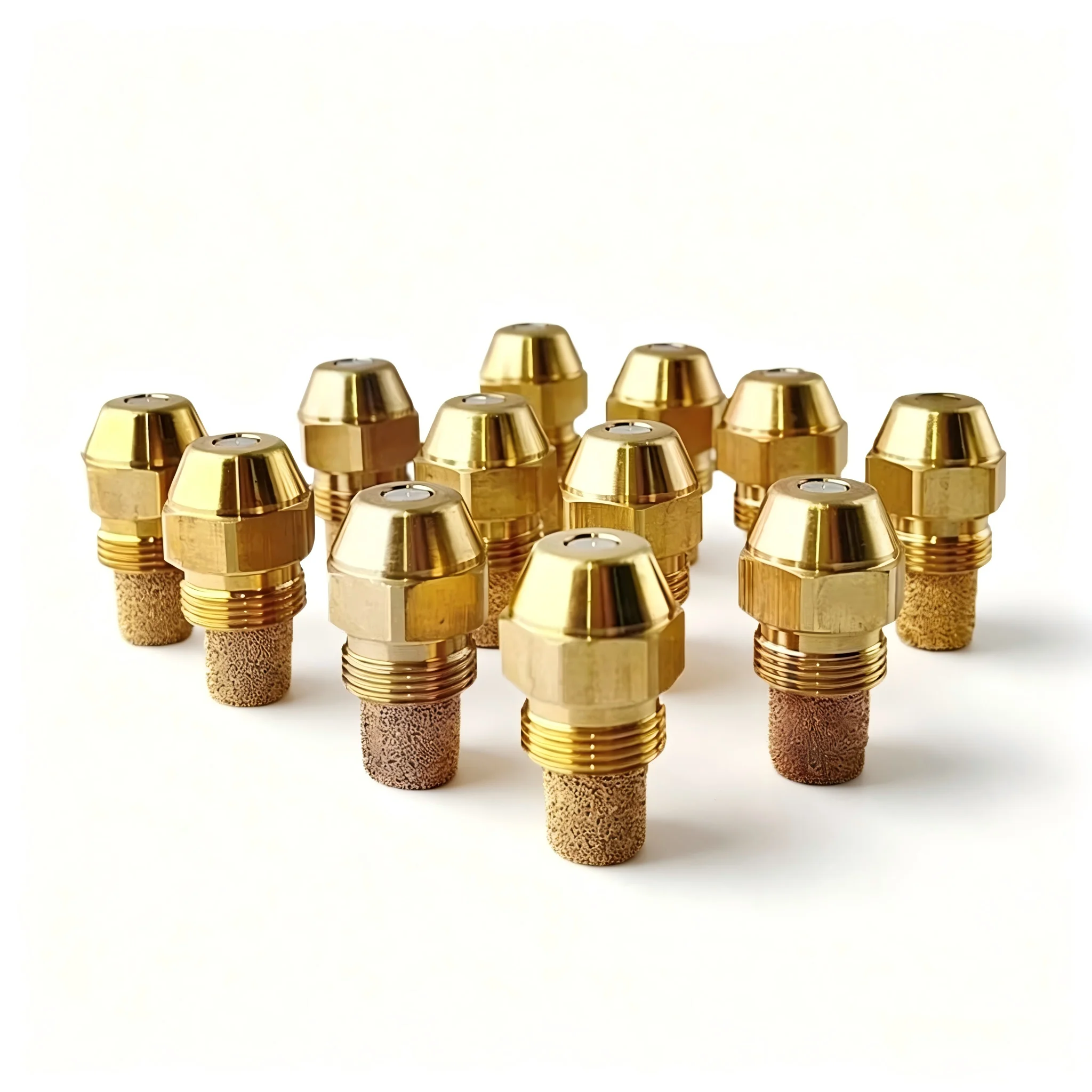 Huajue 60° Solid 9/16-inch Brass Industrial Diesel Burner Fuel Injection Nozzle, Boiler Burner Atomizing Nozzle