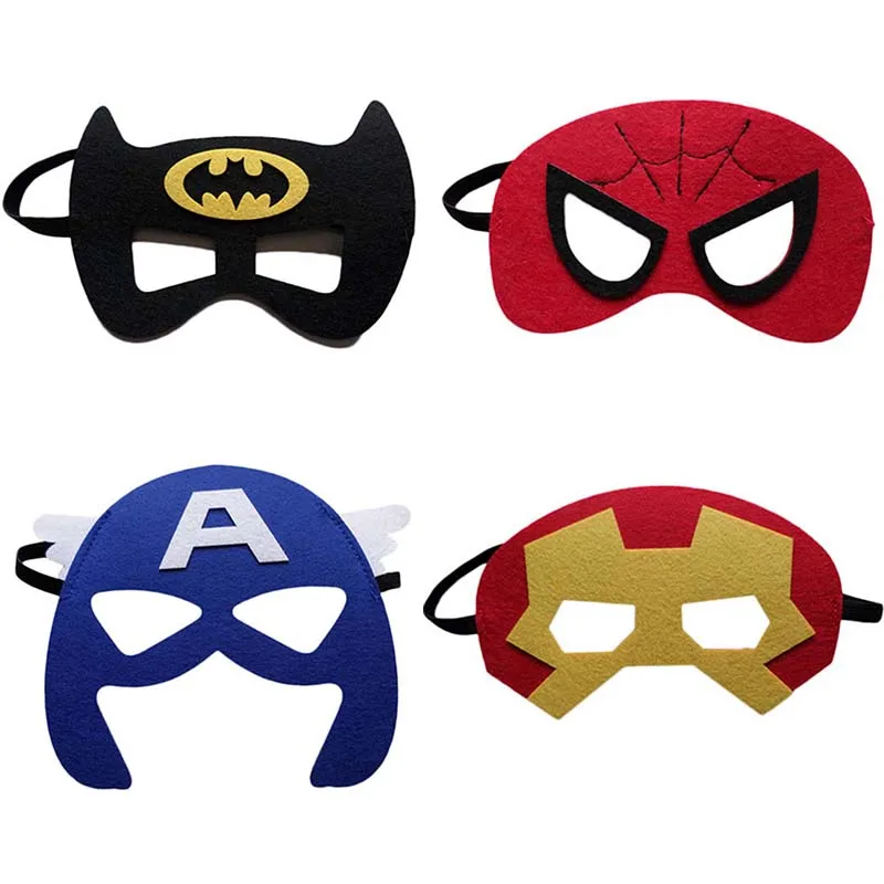 Halloween Superhero Child CosPlay Mask Spiderman Hulk Captain America Mask Birthday Party Costume Christmas Party Gifts Props