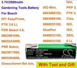 Cameron Sino 2900mAh Battery for For BOSCH DIY EasyPrune,GluePen,Grasscheren-Set Isio,ISO,IXO, PKP 3,PSR Select,PTK 3,XEO