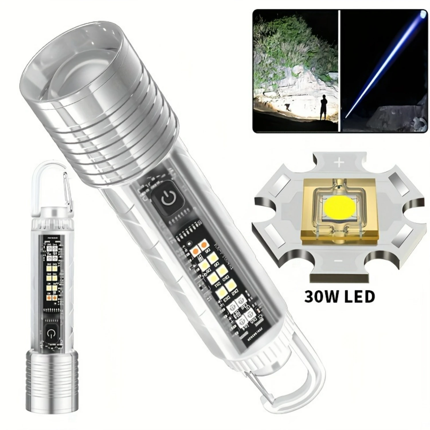 Powerful Rechargeable LED Flashlights - Versatile Handheld Emergency Lights with 8 Modes for Camping, Home Use and More