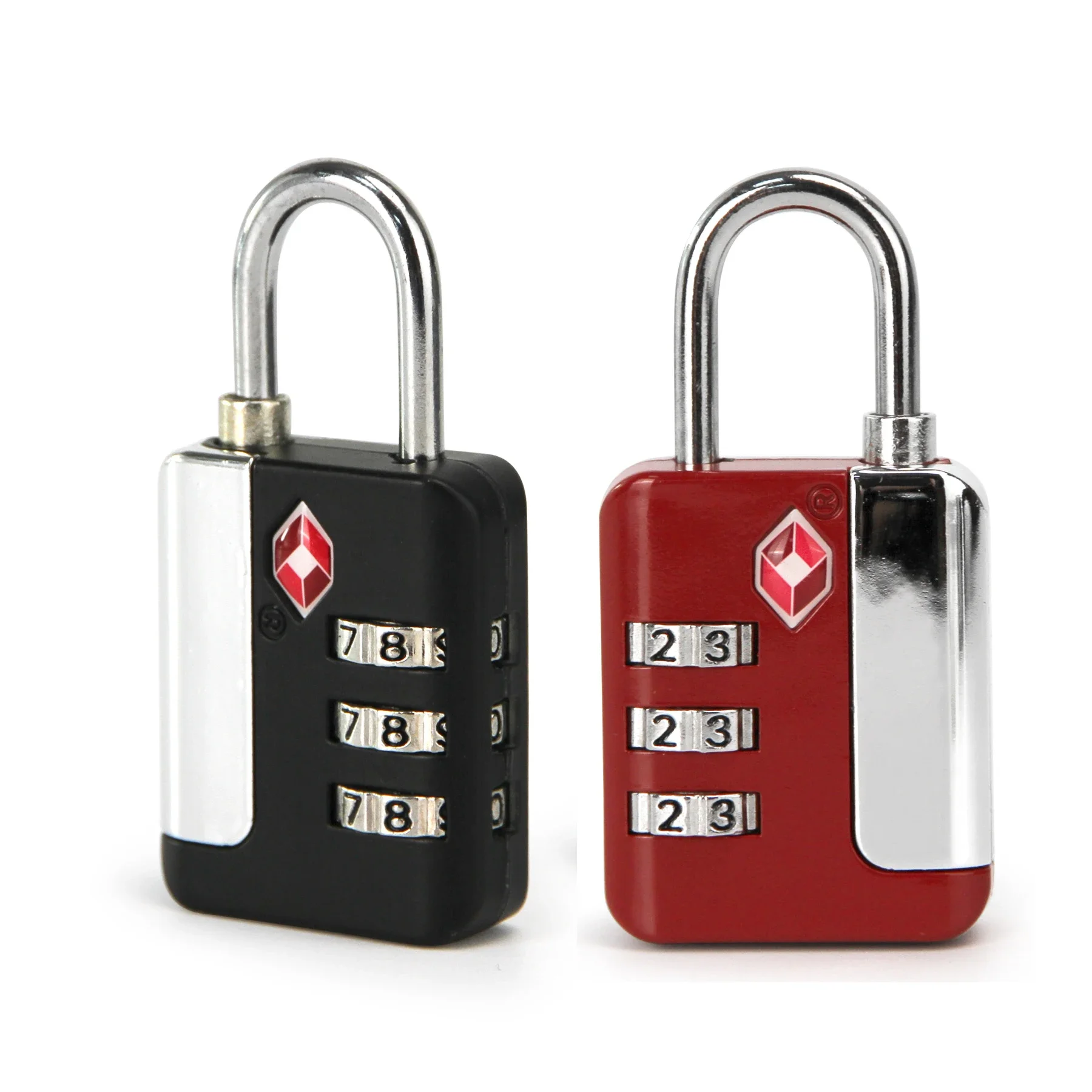 TSA Luggage Customs Locks Anti-theft Security Password Lock 3 Digit Self-Setting Suitcase Locks Backbag Padlock Cabinet Lock