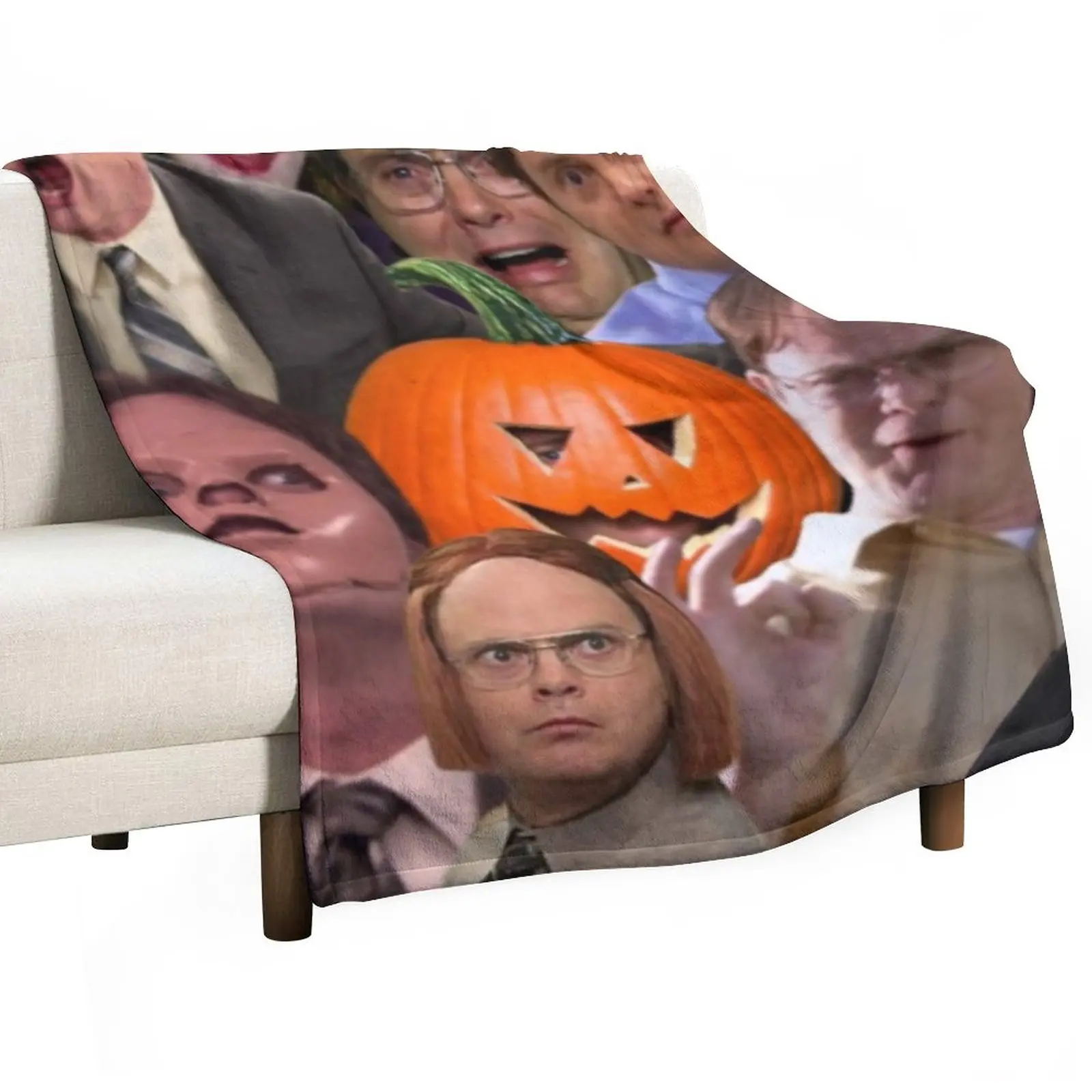 

Dwight Schrute Collage Throw Blanket Picnic Blanket Weighted Blanket