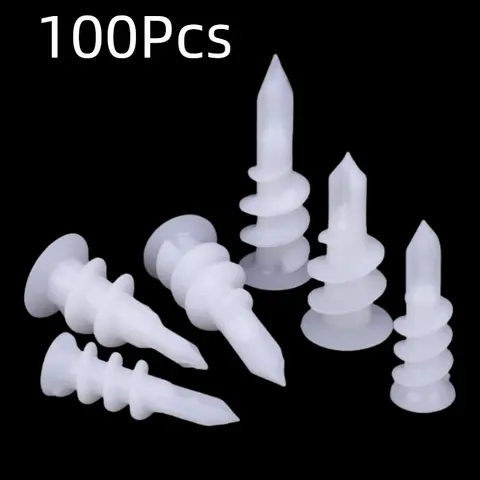 wholesa100Pcs Drilling Drywall Anchor with Tapping Screw for Plasterboard Gypsum Hollow Cavity Wall Expansion Plug Plastic Nylon