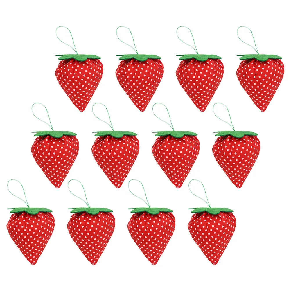 

12Pcs Realistic Strawberry Pin Cushion Soft Material Protection for Sewing Needles and Pins Needle Storage Lovely Pin Cushion