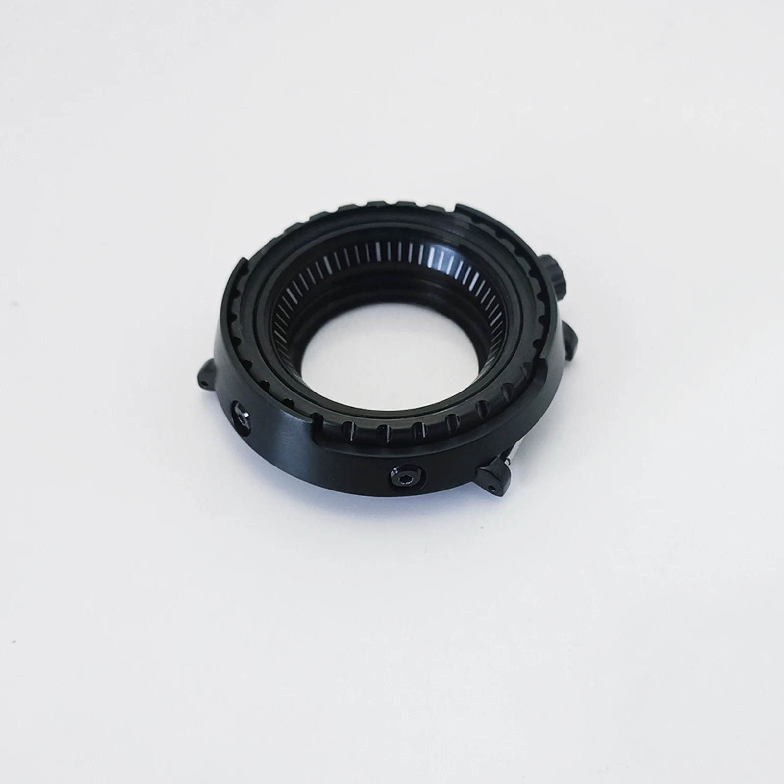 Mod ブラックマグロ缶ケース NH35 ケースアルミニウムインサートサファイアガラスステンレススチール時計ケース