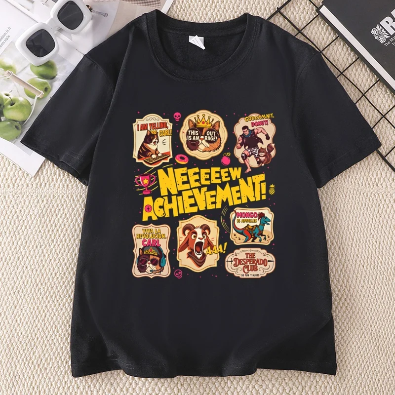Dungeon Crawler Carl Stamps T Shirt Book Lover Cotton Short Sleeve Printed T-shirts Casual Round Neck Printed Tshirts Clothing