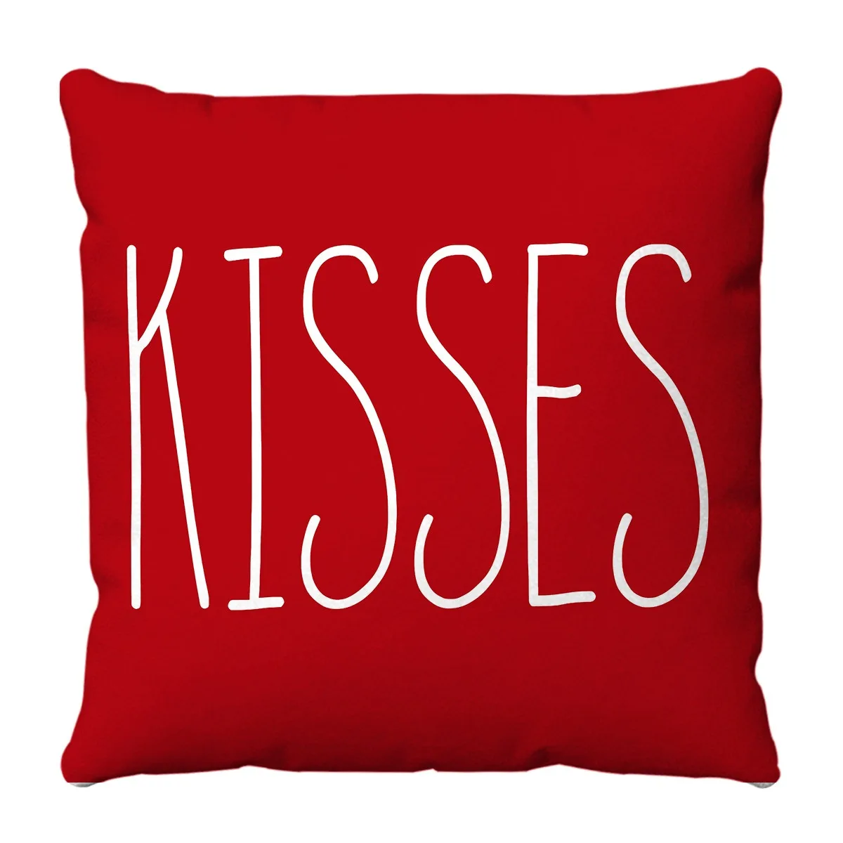 Red Valentine's Day Love Words Print Home Decor Pillowcase Bedroom Living Room Sofa Decor Polyester Cushion Cover with Zipper