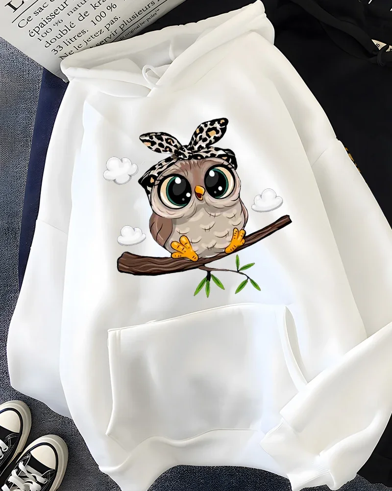 Hirsionsan Kawaii Cartoon Print Hoodies Vrouwen Oversized Sportkleding Vrouwelijke Sweatshirt Leuke Grafische Fleece Dameskleding 2023 Nieuw