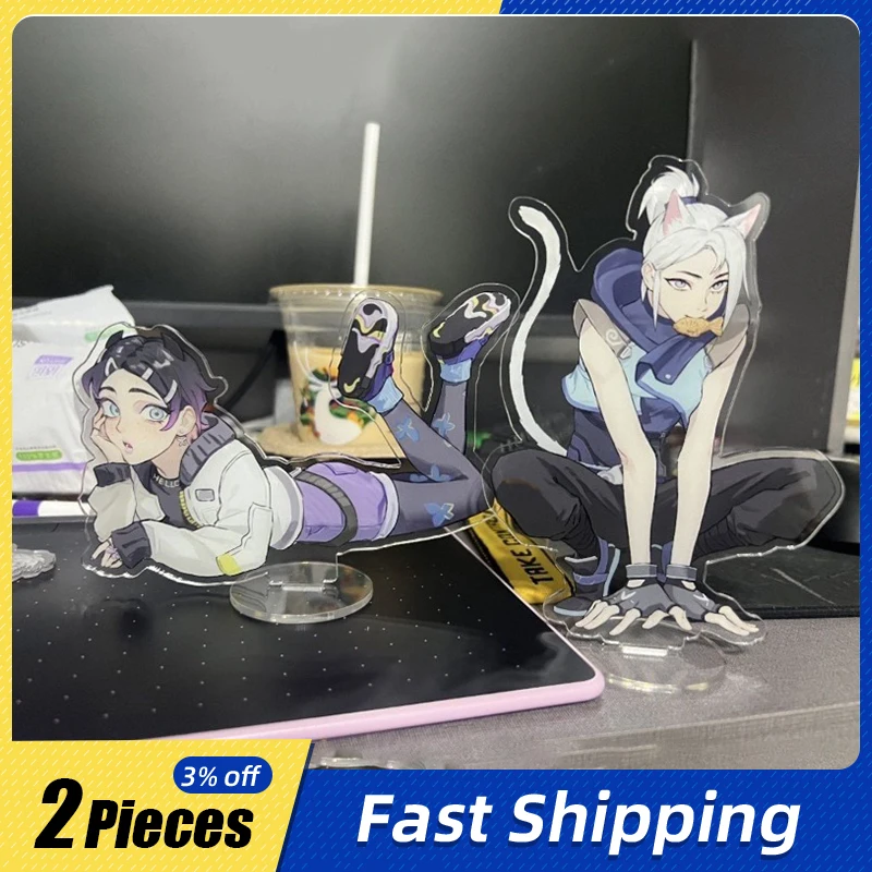 

10cm/3.93in Valorant Standing Plates Game Peripherals Figure Anime Acrylic Creativity Desktop Display Ornaments Toys Collectible