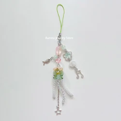 jellyfish phone charm ocean theme keychain green original design