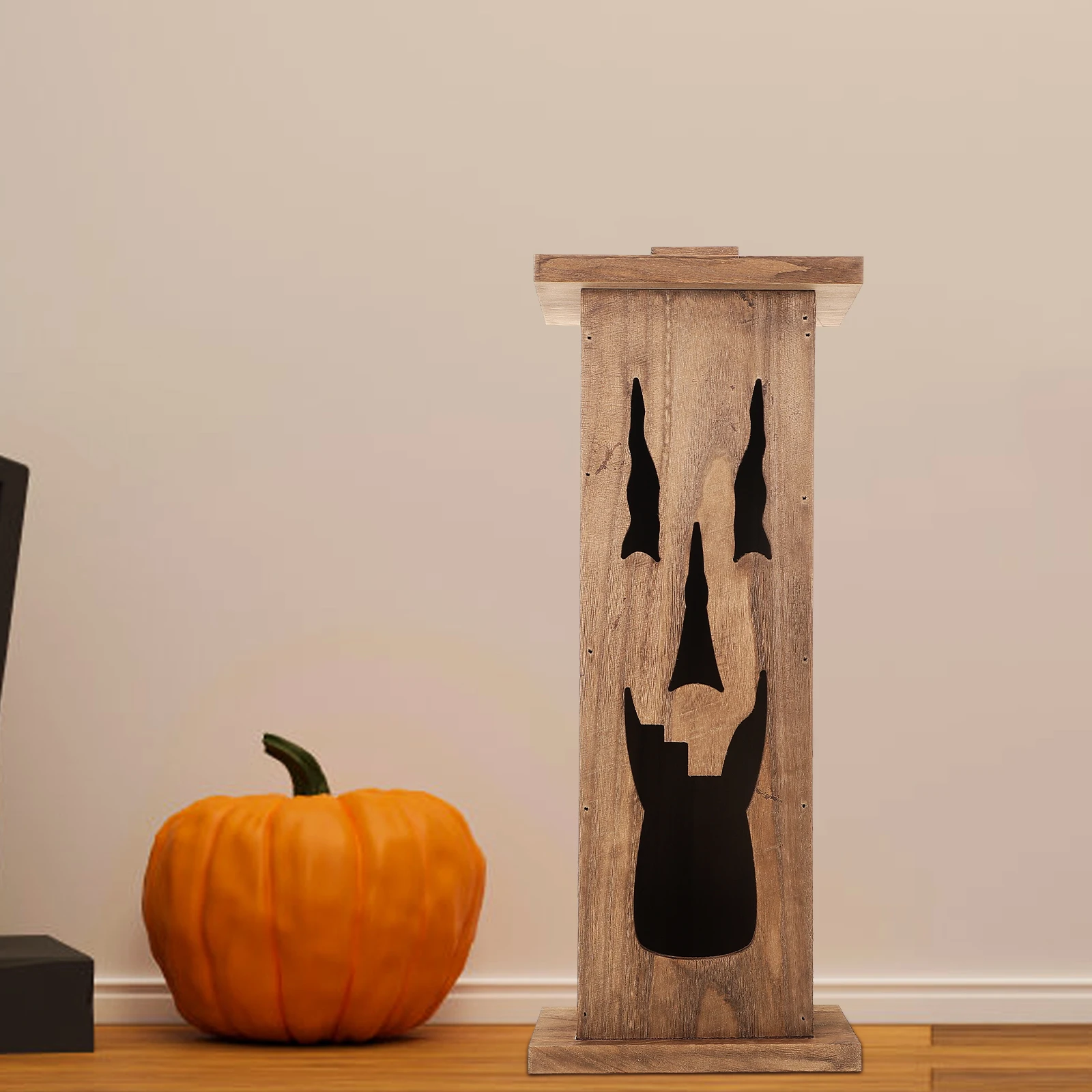 

Wooden Courtyard Decorations Halloween Vintage Ghost Statue Coffee Decorative Ornament