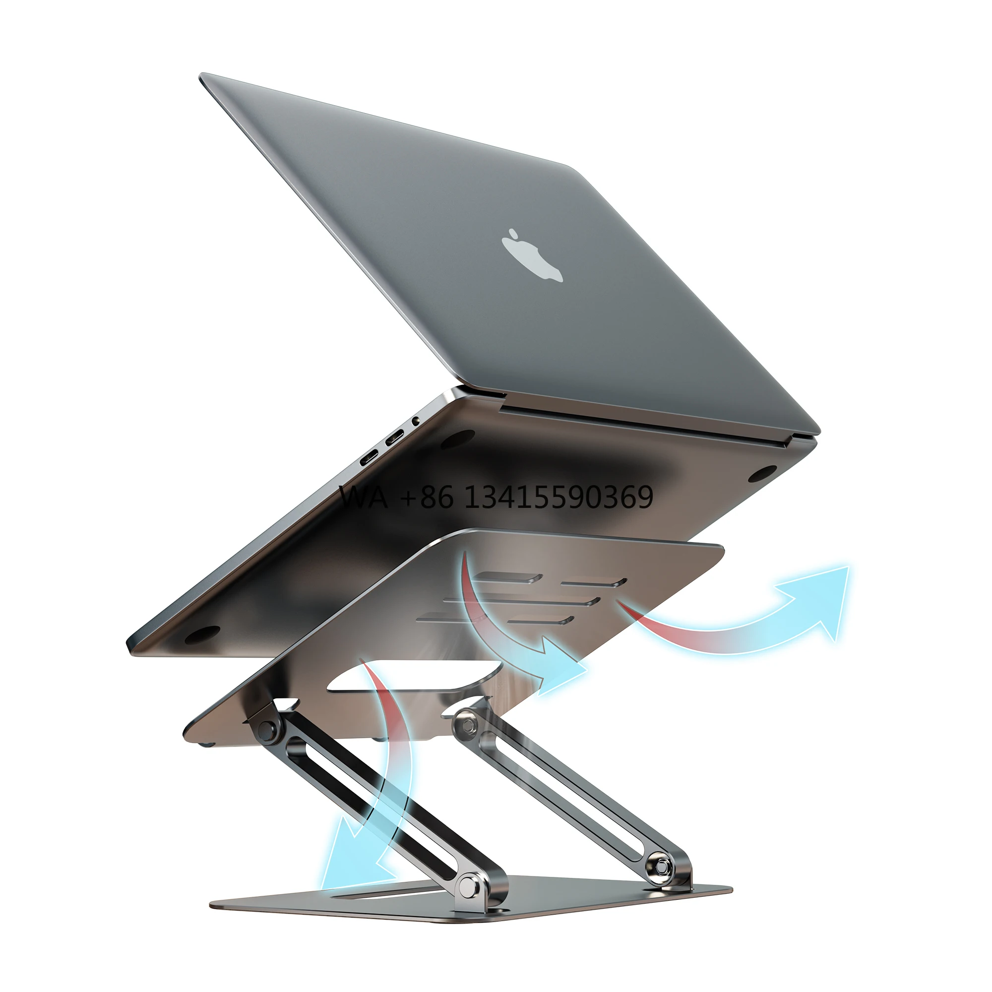 

Aluminum Alloy Notebook Stand Ergonomic Adjustable Angle Stable Without Shaking 360 Laptop Bracket