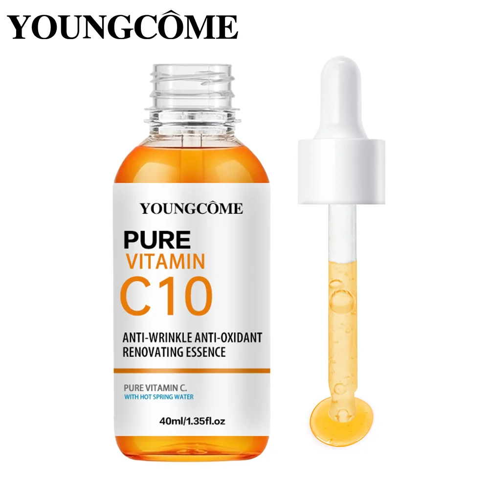 Vitamin C10 Whitening Serum Remove Freckles Dark Spots Face Essence Fade Melasma Melanin Brighten Repair Dull Skin Care