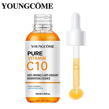 Vitamin C10 Whitening Serum Remove Freckles Dark Spots Face Essence Fade Melasma Melanin…
