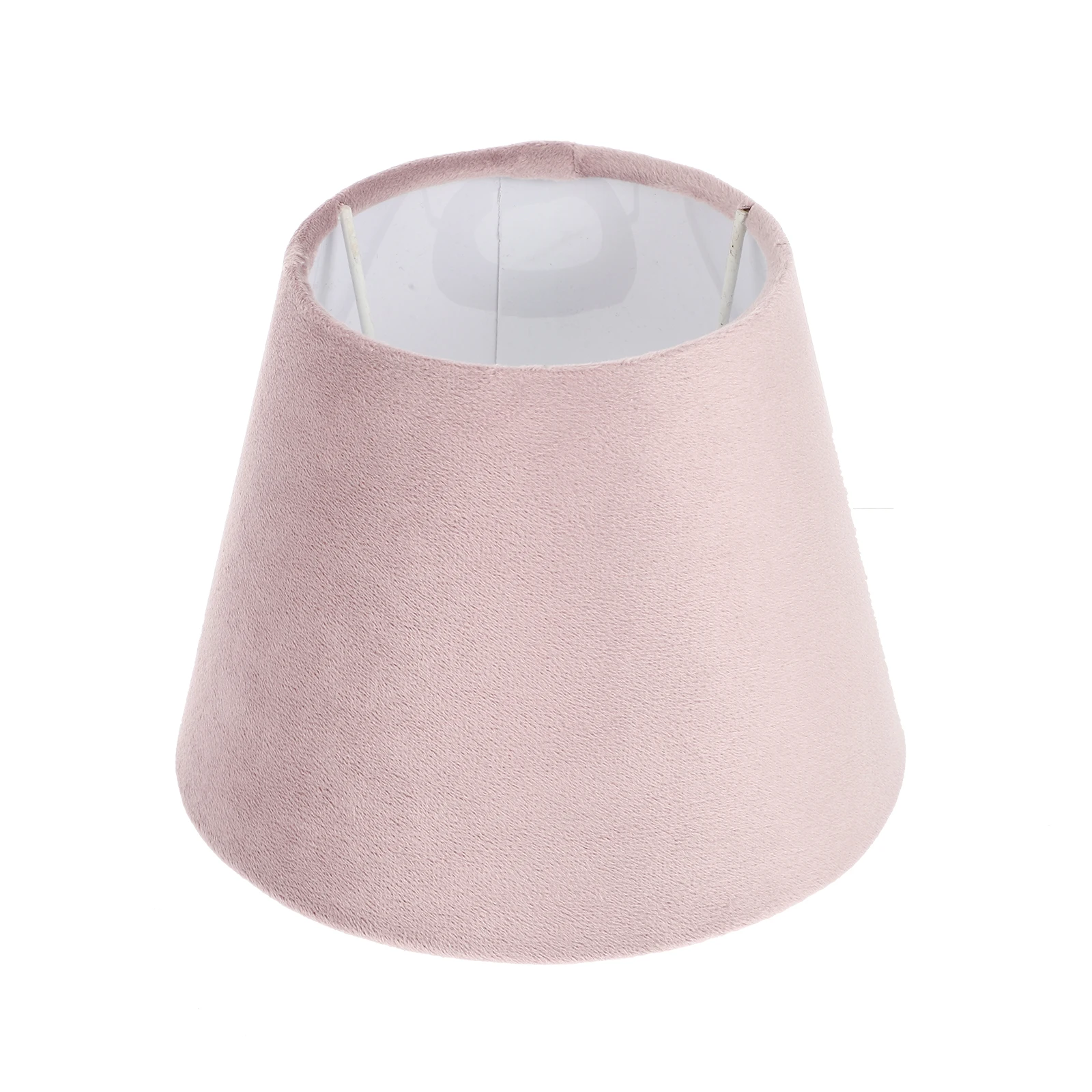 

Velvet Lampshade Accessories Dusty Pink Small Girl Table Lamp Protective Cover Dimmable Bulb Home Hotel Study Lighting