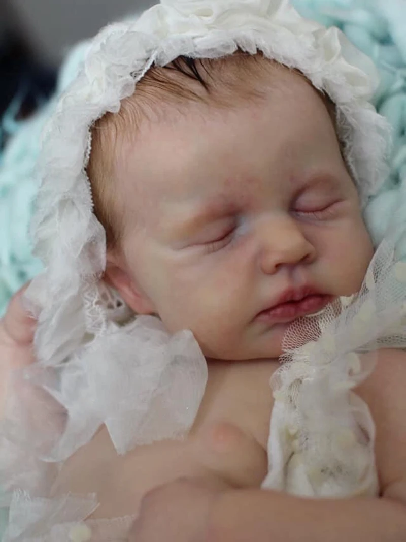 19 بوصة لولو النوم تولد من جديد دمية عدة لم تنته غير مصبوغ الطازجة اللون فارغة لتقوم بها بنفسك أجزاء دمية مع القماش الجسم تحصيل الفن دمية #3