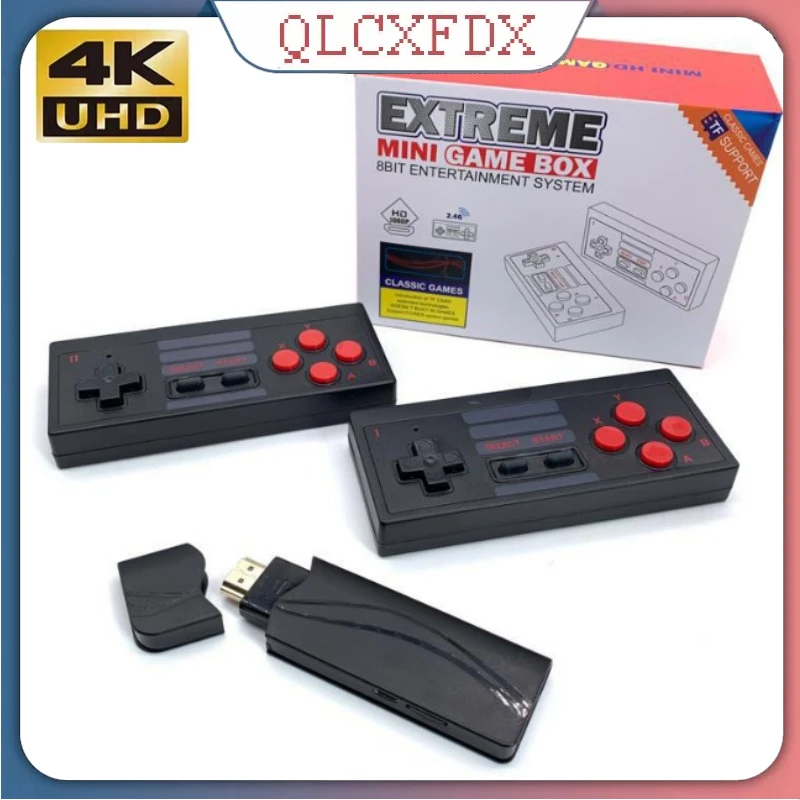TV Game Stick 4K Built in 628 Classic  Mini Retro Video Games Console Wireless Controller HDMI-compatible Output Dual Players