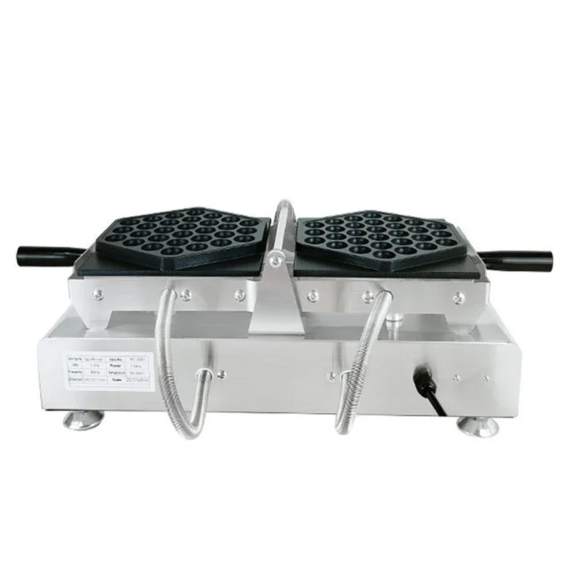 &Waffle Maker 1500W Commercial HongKong Bubble Egg Puff Cake Baker Machine Reversible Double Baking Pans Cooking Appliances
