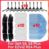 Fit For ( 360 S8, S8 Plus, Honor Choice R2, R2S Lite, EZVIZ RE4 Plus, RE5 Plus ) Main Side Brush Filter Mop Accessory Part