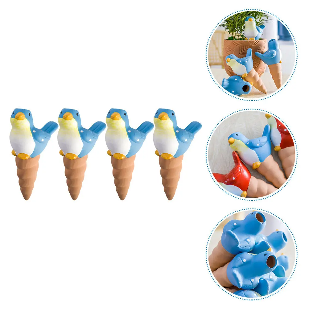 

4Pcs Automatic Plant Watering Globes Durable Ceramic Self-Watering Spikes for Indoor Outdoor Garden Patio Lawn