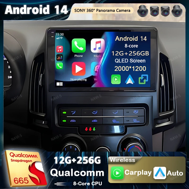 

Android 14 For Hyundai i30 2006-2011 MANUAL AC 2K QLED Android Car Radio Multimedia Video Player GPS AI Voice CarPlay 4G Stereo