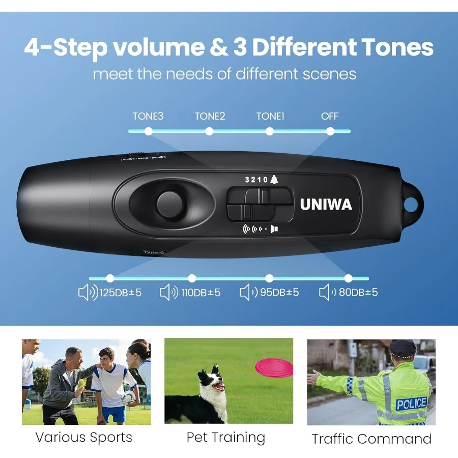 Electronic Whistle with USB Charging 3 Tone 3 High Volume Hand Emergency Whistle for Referee Coaches Teacher Outdoor Sport Game