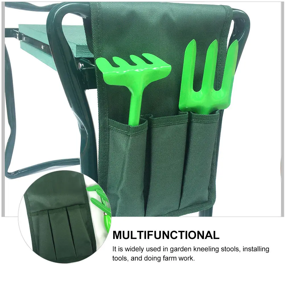 

2pc Garden Kneeler Seat Bags Oxford Cloth Tool Storage Pouches For Kneeling Stool Organizers Multipurpose Gardening Utility