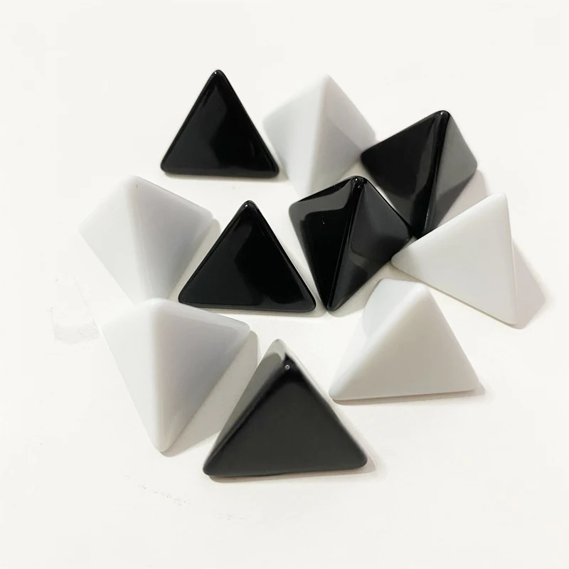 10 Pcs/set White 4 Side Blank D4 Dice Diagonal Diameter 22mm DIY Board Game Accessories Teaching Mathematical Tool